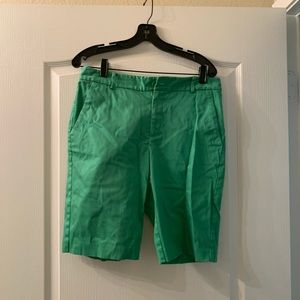 Green Bermuda shorts